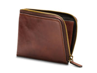 BOSCA 1911 DOLCE ZIP PASSPORT/TRAVEL DOCUMENTS - DARK BROWN