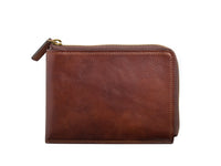 BOSCA 1911 DOLCE ZIP PASSPORT/TRAVEL DOCUMENTS - DARK BROWN