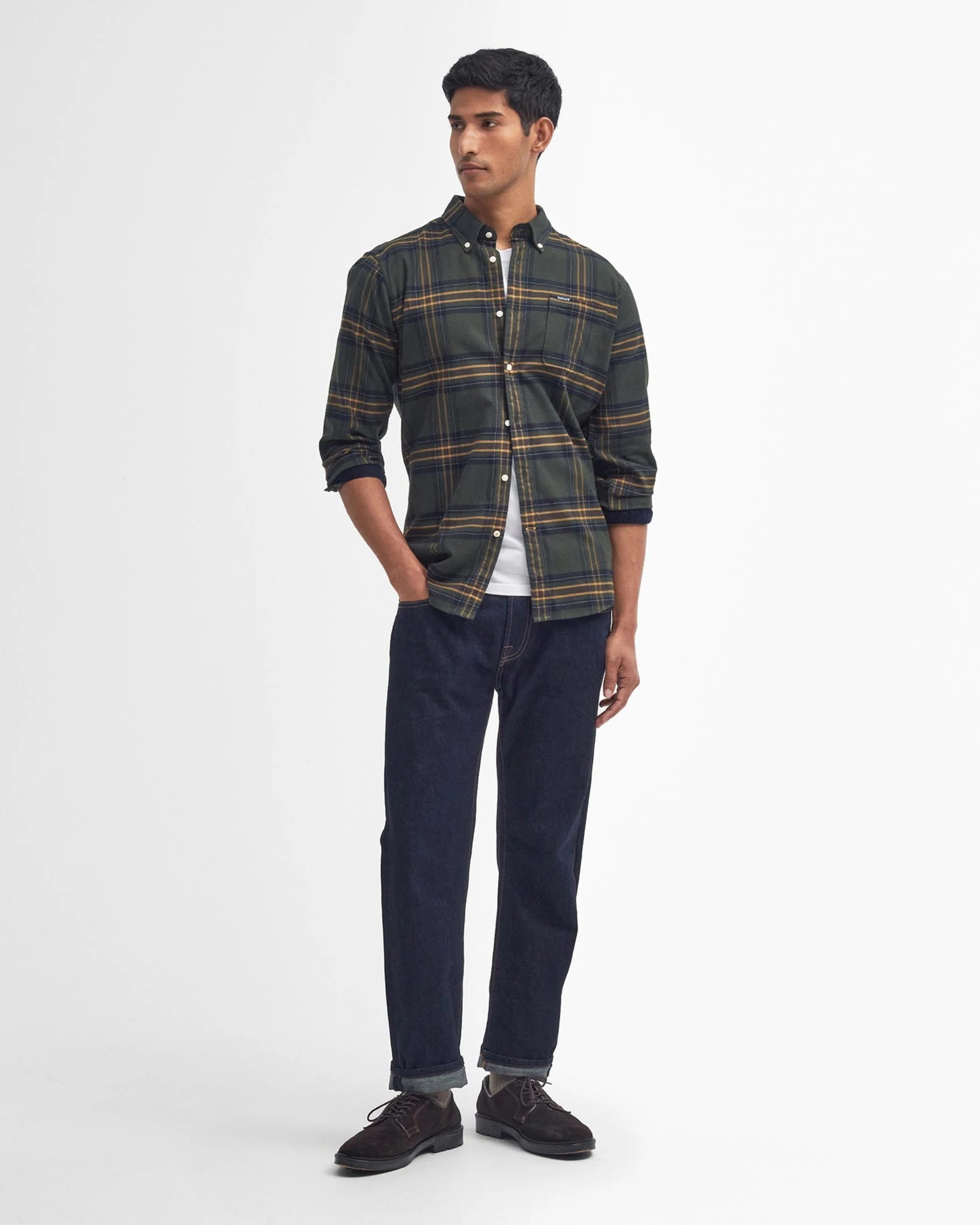 BARBOUR PORTDOWN TAILORED MEN'S SHIRT - OLIVE CHECK