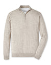 PETER MILLAR EXCURSIONIST FLEX QUARTER-ZIP SWEATER - KHAKI