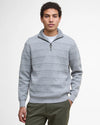 BARBOUR DARTFIELD HALF-ZIP SWEATER - LIGHT GREY
