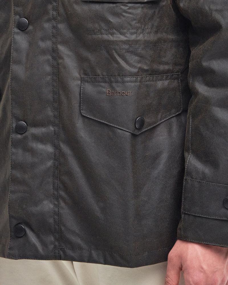 BARBOUR SAPPER MEN'S WAX JACKET - OLIVE