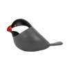 ZÜNY PAPERWEIGHT - GREY/BLACK JAVA SPARROW