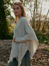 REPEAT SPECKLED CASHMERE CAPE - SNOW