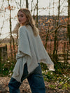 REPEAT SPECKLED CASHMERE CAPE - SNOW