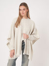 REPEAT SPECKLED CASHMERE CAPE - SNOW
