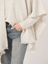 REPEAT SPECKLED CASHMERE CAPE - SNOW