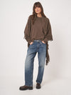 REPEAT WOOL/CASHMERE FRINGED CAPE - CACAO