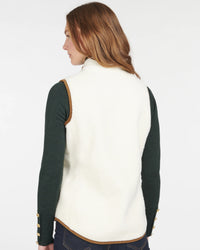 BARBOUR BURFORD WOMEN'S FLEECE VEST - WINTER PEARL/CLASSIC