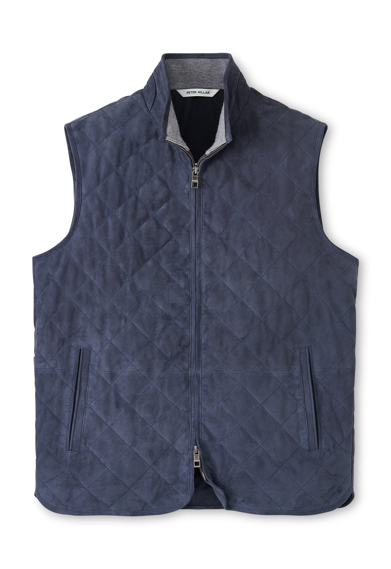 PETER MILLAR ESSEX SUEDE VEST - GALAXY