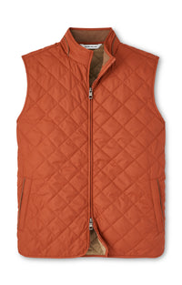 PETER MILLAR ESSEX VEST - BURNT ORANGE