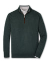 PETER MILLAR AUTUMN CREST SUEDE TRIM 1/4 ZIP SWEATER - LACINATO