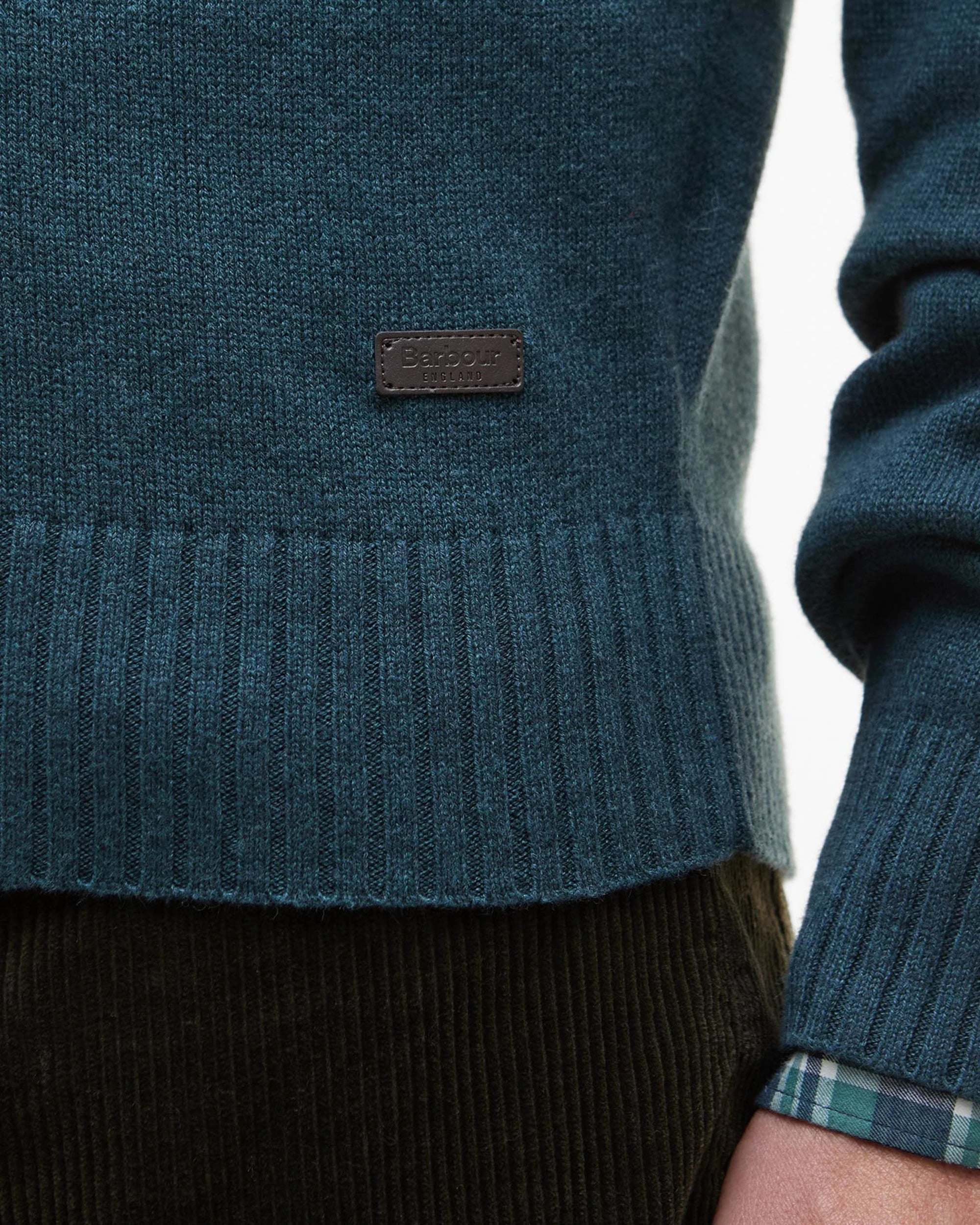 BARBOUR KELSON HALF-ZIP SWEATER - MALLARD GREEN