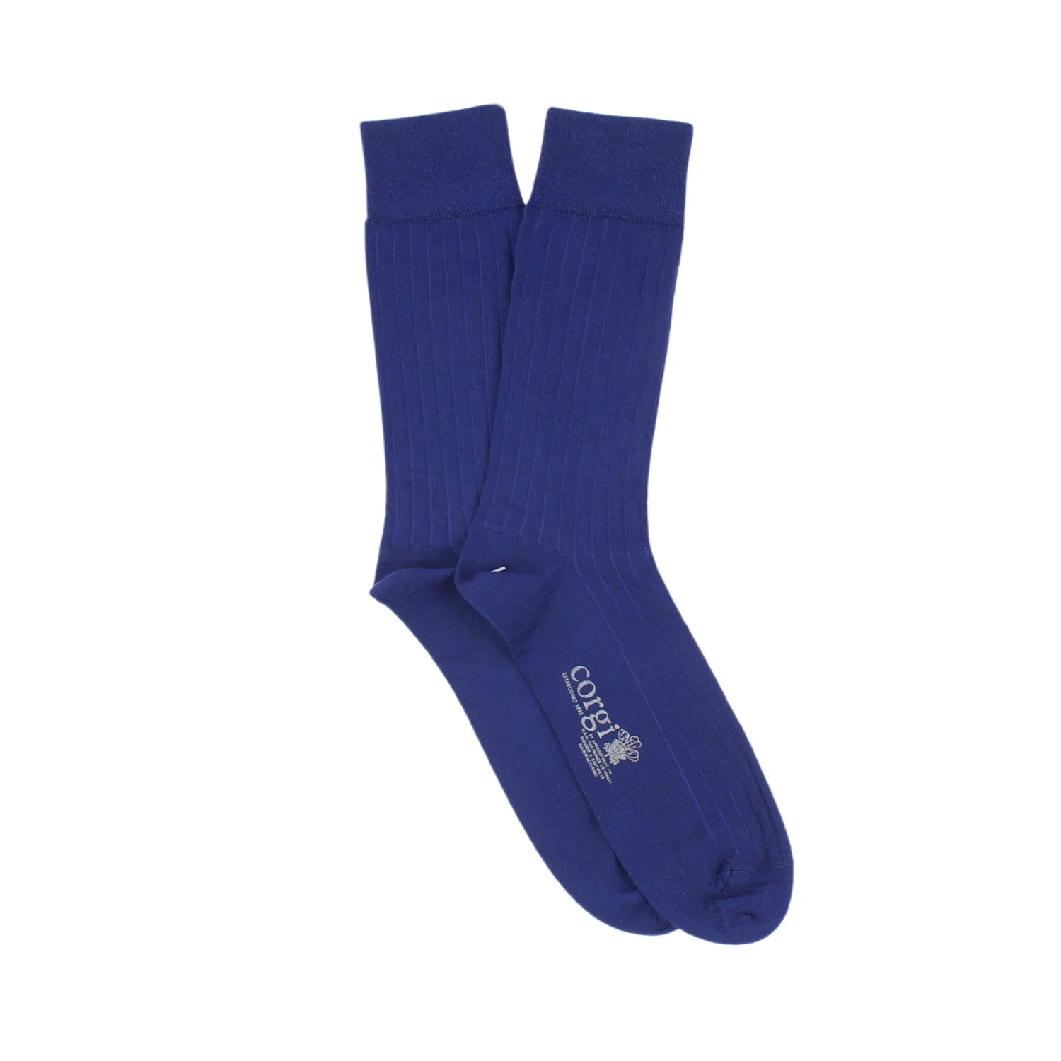 CORGI RIBBED WOOL DRESS SOCK - ROYAL