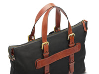 BOSCA 1911 DOLCE MARINA THE ARNO TOTE - BLACK/AMBER