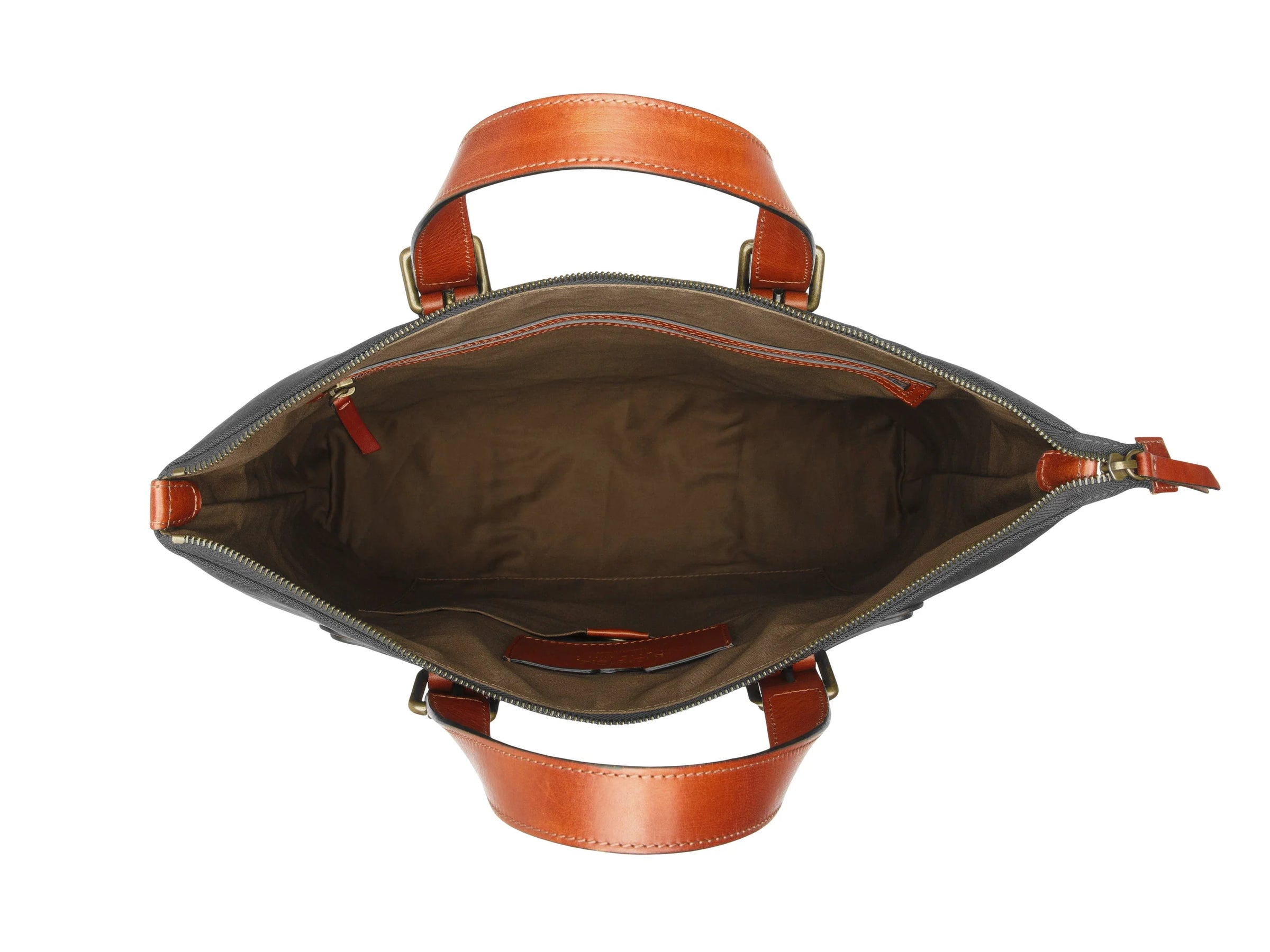 BOSCA 1911 DOLCE MARINA THE ARNO TOTE - BLACK/AMBER