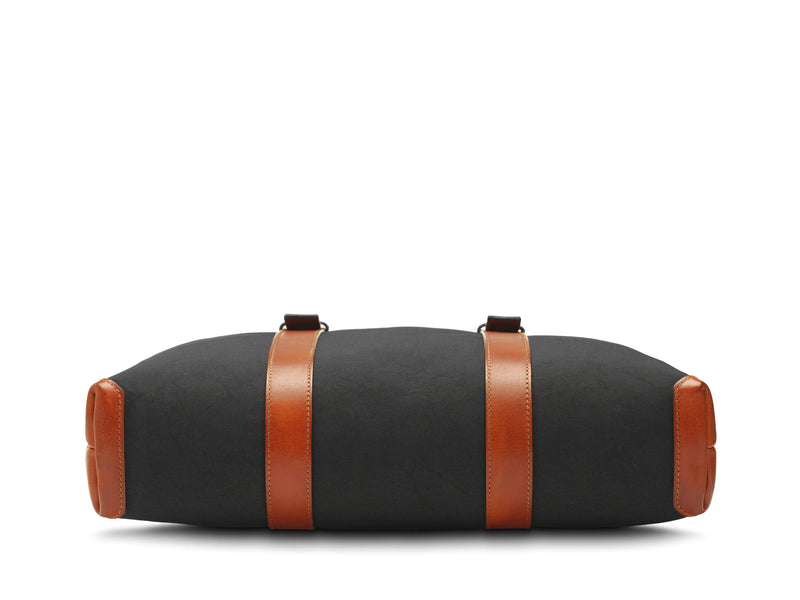 BOSCA 1911 DOLCE MARINA THE ARNO TOTE - BLACK/AMBER