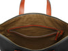 BOSCA 1911 DOLCE MARINA THE ARNO TOTE - BLACK/AMBER