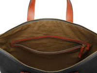 BOSCA 1911 DOLCE MARINA THE ARNO TOTE - BLACK/AMBER