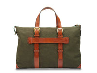 BOSCA 1911 DOLCE MARINA THE ARNO TOTE - GREEN/AMBER