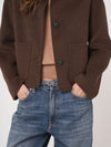 REPEAT WOOL JACKET - CHOCO MELANGE
