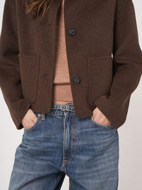 REPEAT WOOL JACKET - CHOCO MELANGE