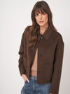 REPEAT WOOL JACKET - CHOCO MELANGE