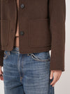 REPEAT WOOL JACKET - CHOCO MELANGE