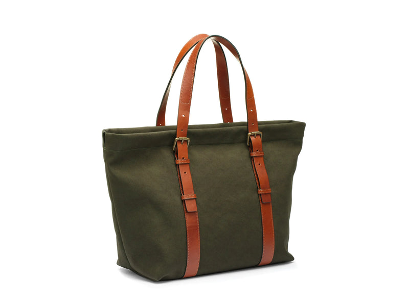 BOSCA 1911 EMMA CARRY-ALL TOTE - OLIVE