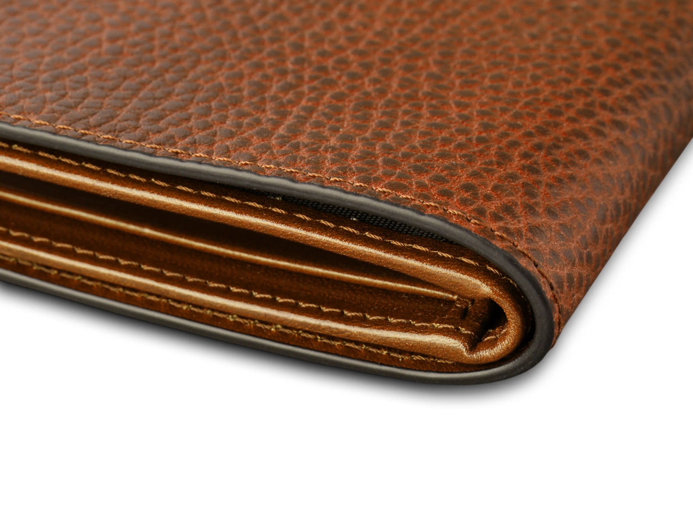 BOSCA 1911 ROMA ITALIA SMALL BIFOLD WALLET - AMBER