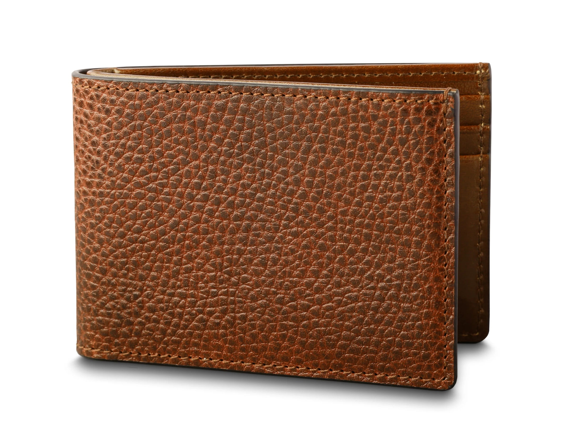 BOSCA 1911 ROMA ITALIA SMALL BIFOLD WALLET - AMBER