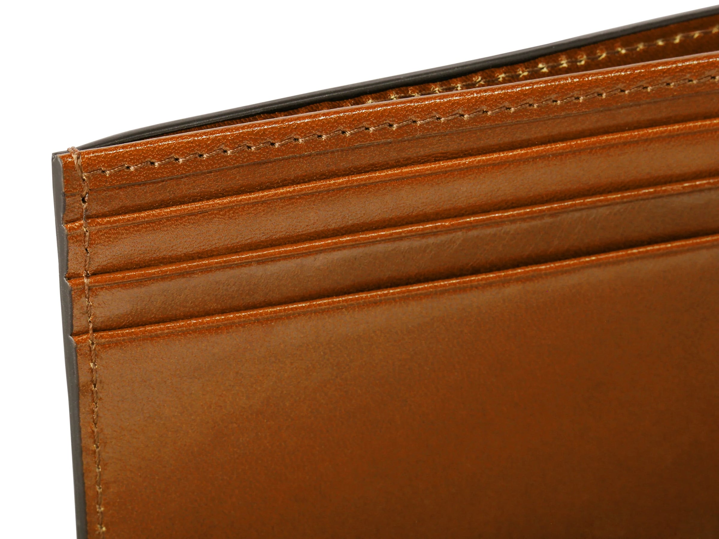 BOSCA 1911 ROMA ITALIA SMALL BIFOLD WALLET - AMBER