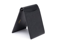 BOSCA 1911 SAFFIANO SMALL BIFOLD WALLET - BLACK