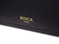 BOSCA 1911 SAFFIANO SMALL BIFOLD WALLET - BLACK