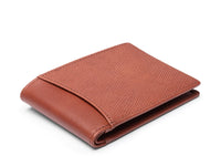 BOSCA 1911 SAFFIANO SMALL BIFOLD WALLET - BROWN