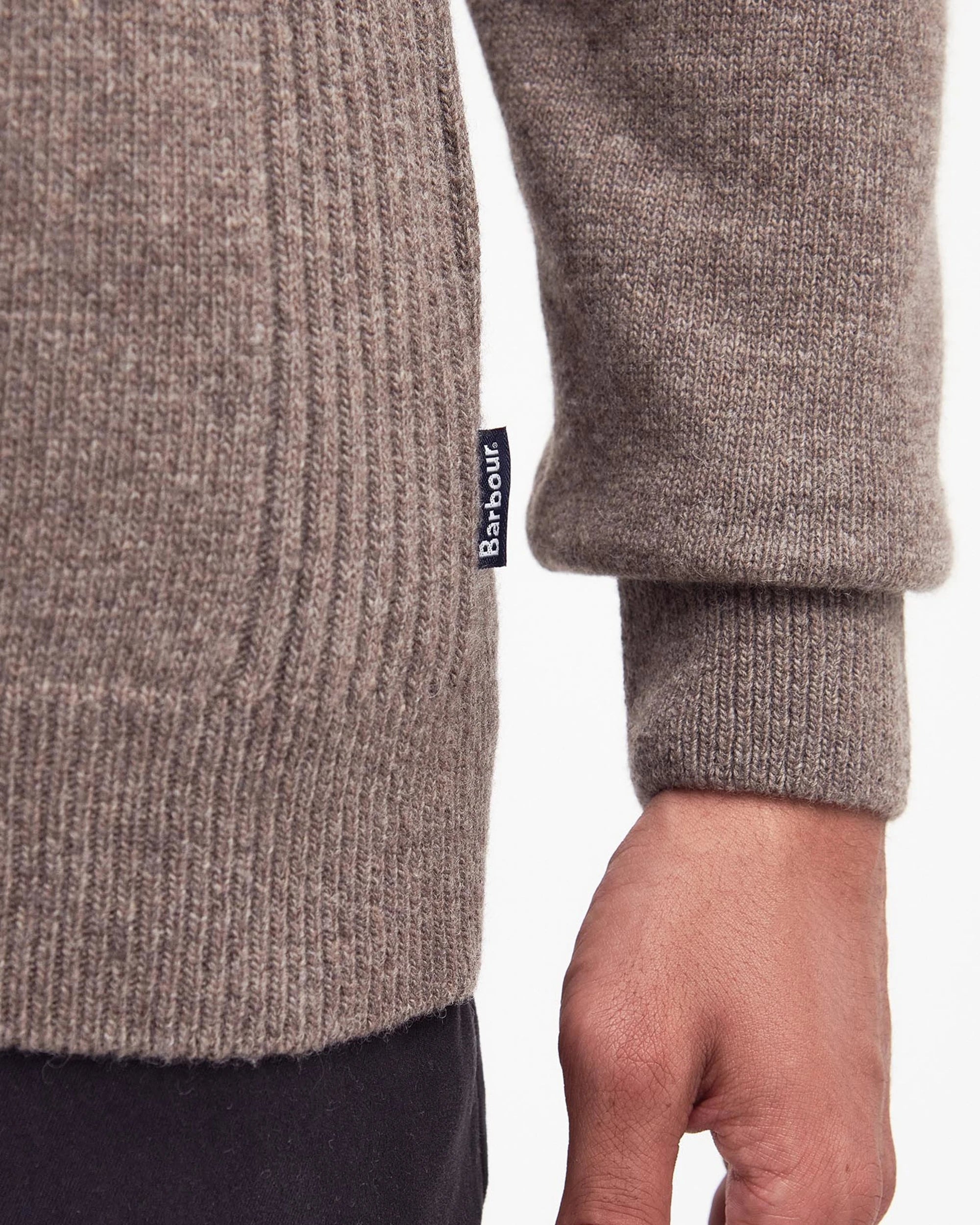 BARBOUR HOLDEN HALF ZIP MEN'S SWEATER - MILITARY MARL