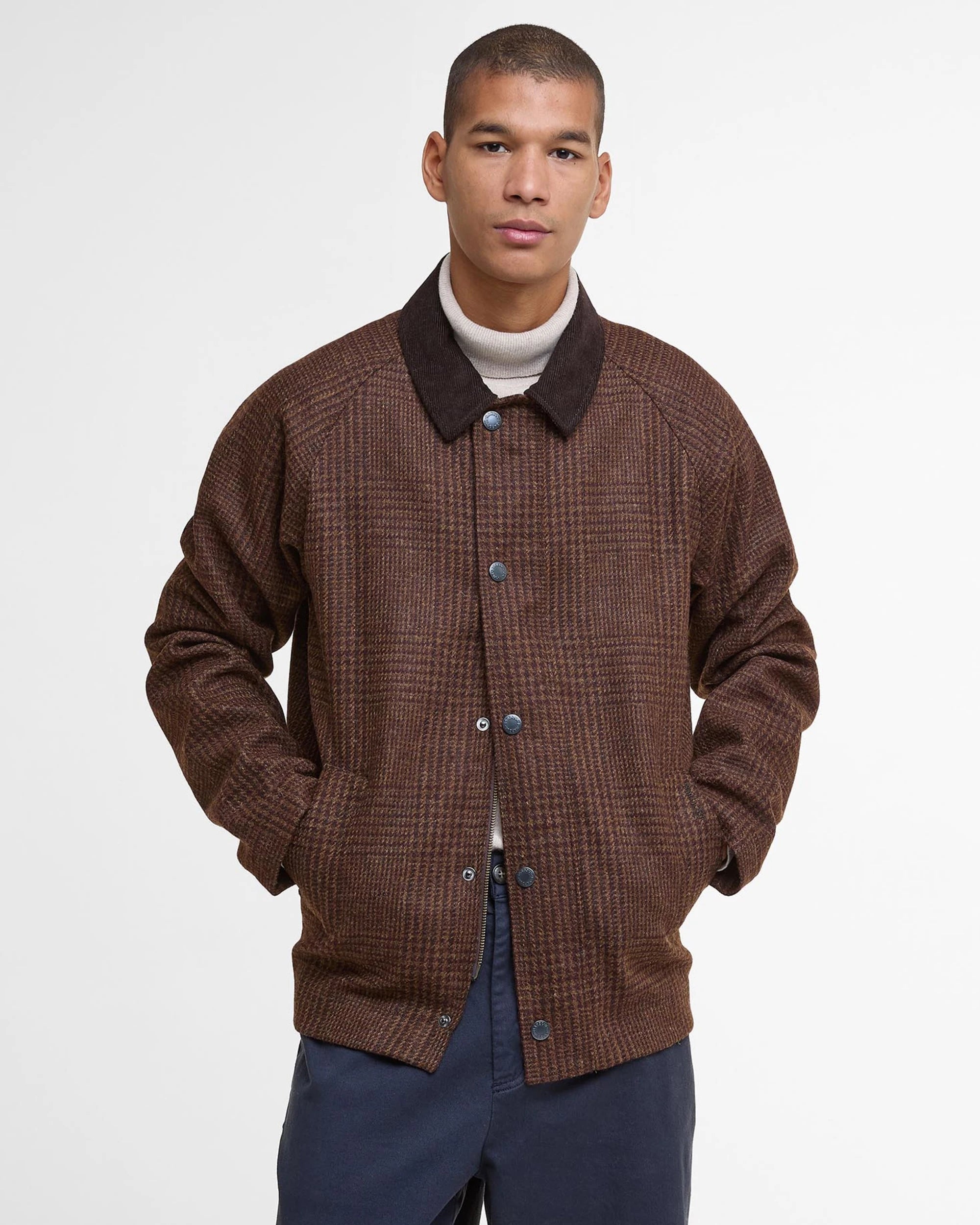 BARBOUR TRACKER WOOL MEN'S JACKET - BROWN