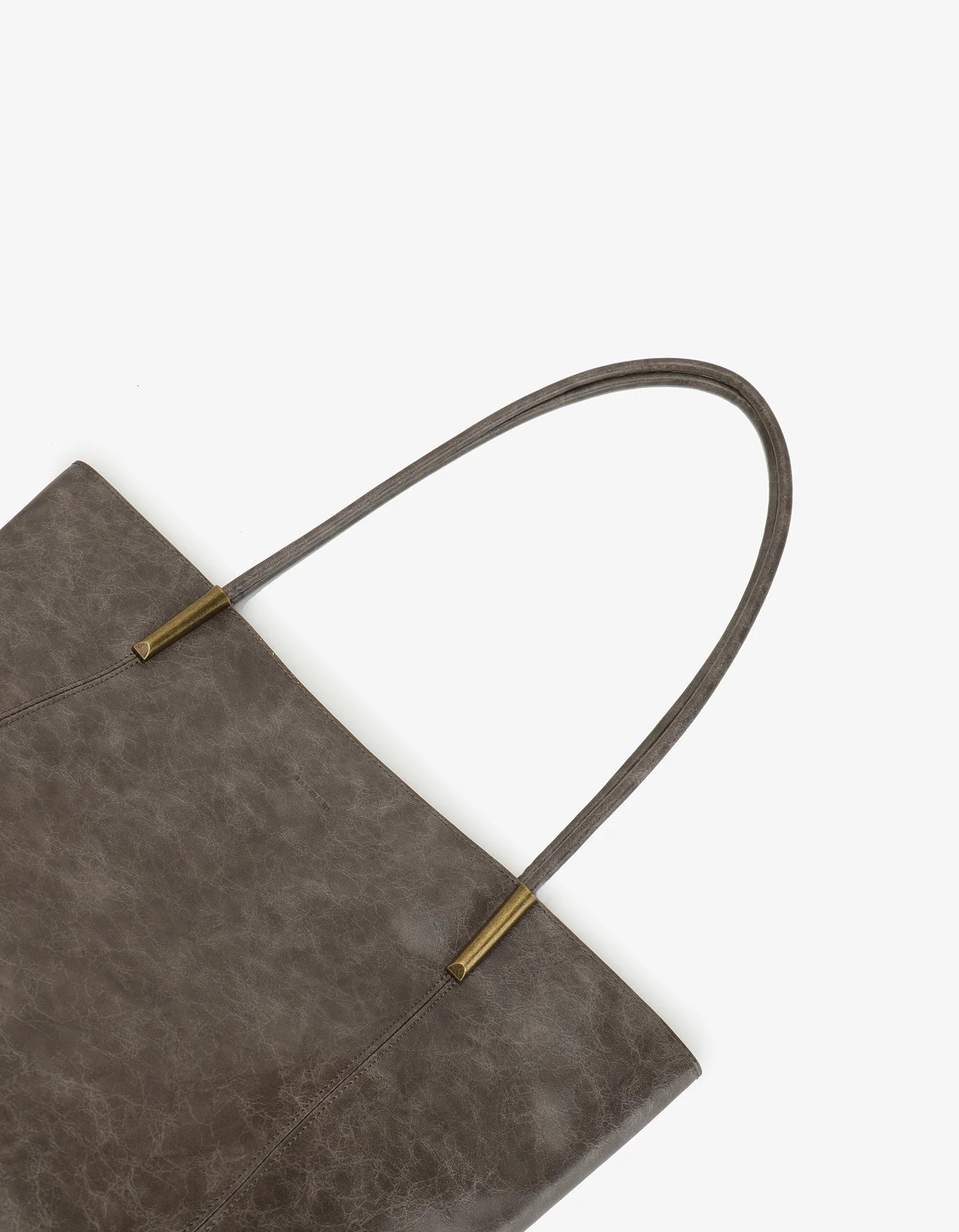 REMI/REID AKIMBO NORTH SOUTH WAXED TOTE BAG - GREY