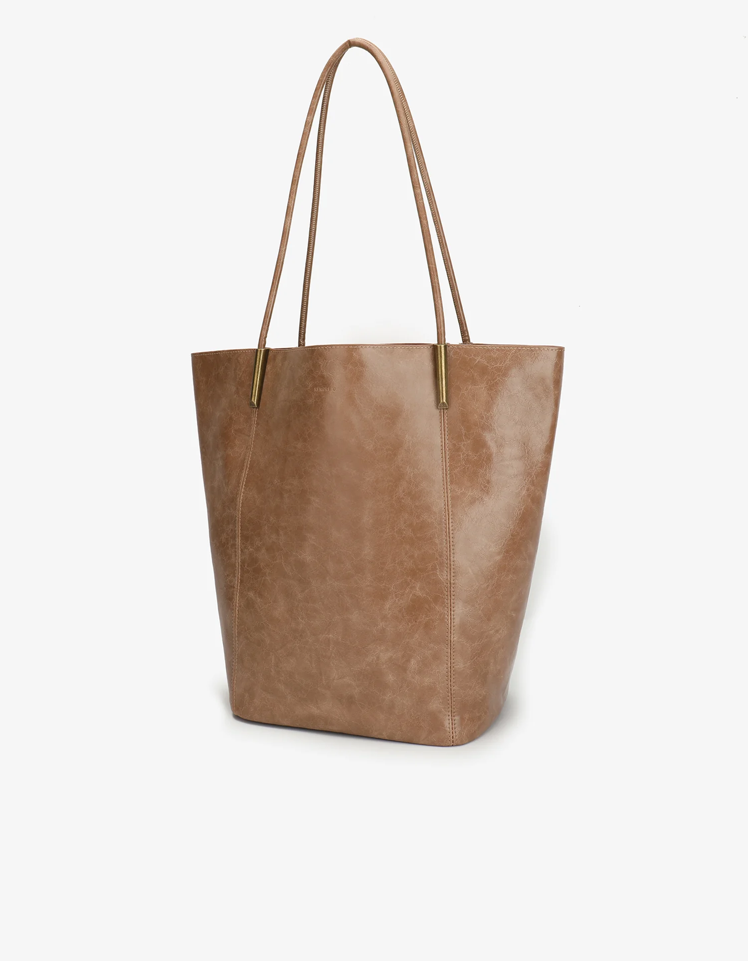 REMI/REID AKIMBO NORTH SOUTH WAXED TOTE BAG - MAUVE