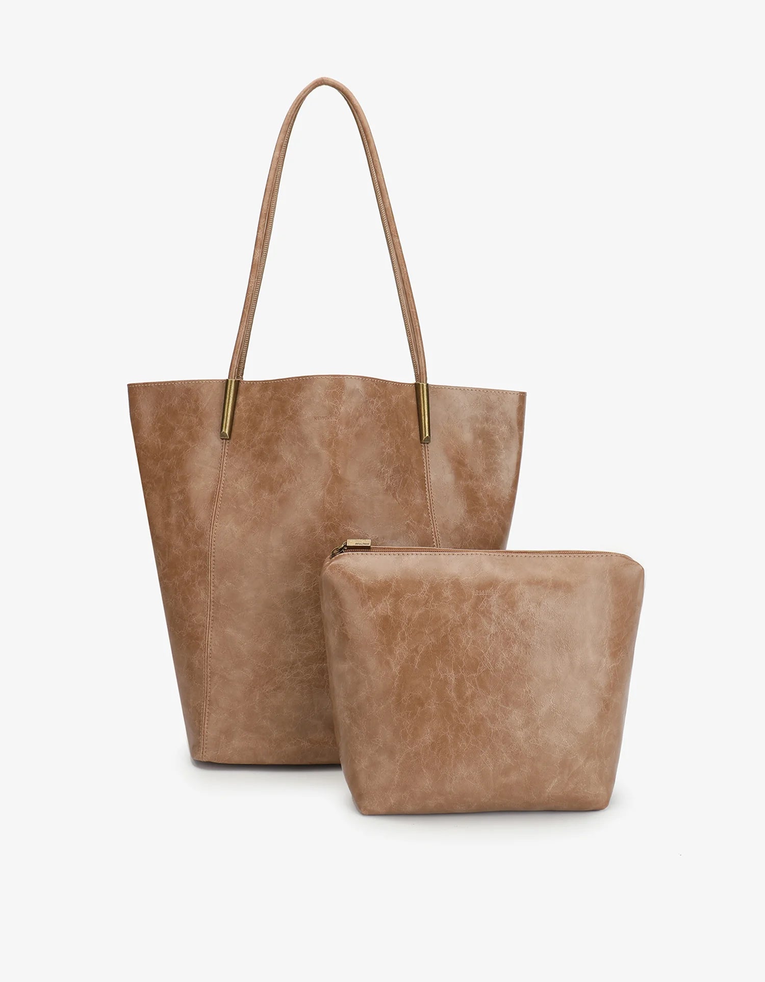 REMI/REID AKIMBO NORTH SOUTH WAXED TOTE BAG - MAUVE