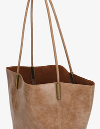 REMI/REID AKIMBO NORTH SOUTH WAXED TOTE BAG - MAUVE