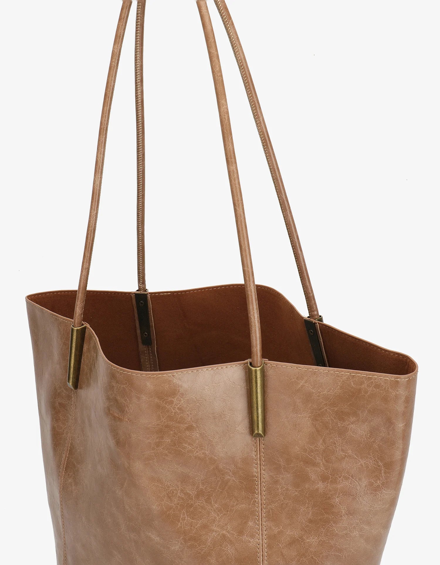 REMI/REID AKIMBO NORTH SOUTH WAXED TOTE BAG - MAUVE
