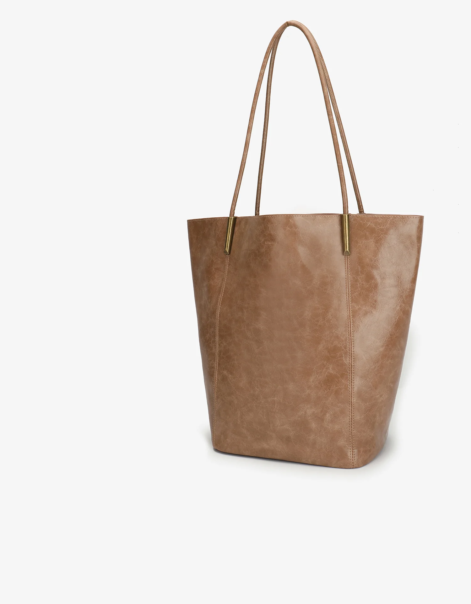 REMI/REID AKIMBO NORTH SOUTH WAXED TOTE BAG - MAUVE