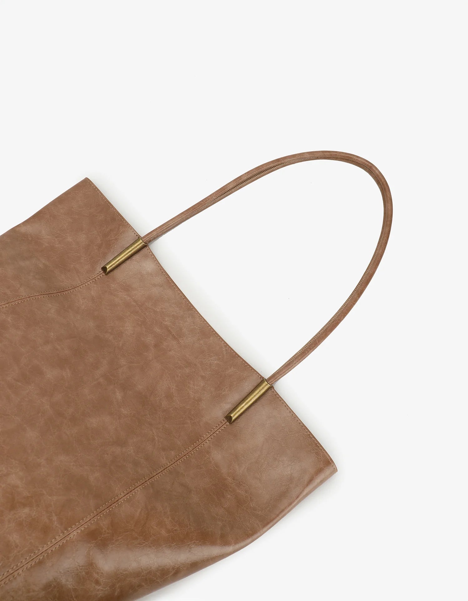 REMI/REID AKIMBO NORTH SOUTH WAXED TOTE BAG - MAUVE
