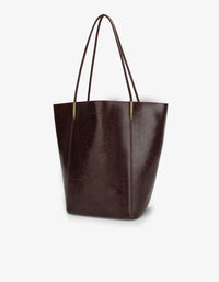 REMI/REID AKIMBO NORTH SOUTH WAXED TOTE BAG - OXBLOOD