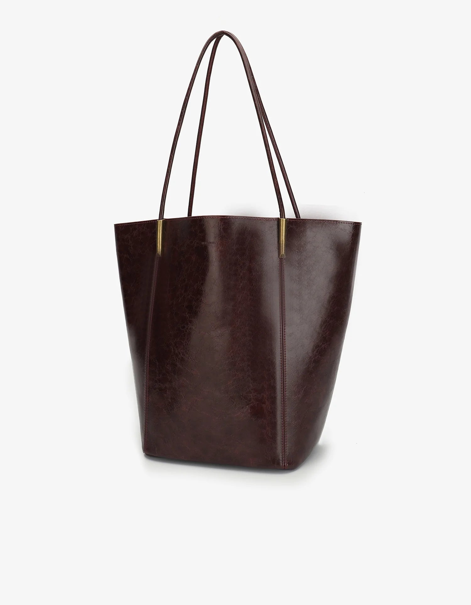 REMI/REID AKIMBO NORTH SOUTH WAXED TOTE BAG - OXBLOOD