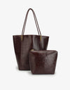 REMI/REID AKIMBO NORTH SOUTH WAXED TOTE BAG - OXBLOOD