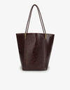 REMI/REID AKIMBO NORTH SOUTH WAXED TOTE BAG - OXBLOOD