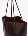 REMI/REID AKIMBO NORTH SOUTH WAXED TOTE BAG - OXBLOOD