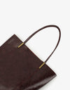 REMI/REID AKIMBO NORTH SOUTH WAXED TOTE BAG - OXBLOOD